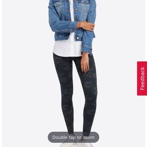 Spanx seamless black camo leggings